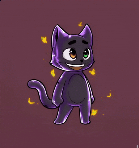 HeroGalaxyNFT cat nature cats butterflies GIF