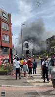 London Bus Engulfed by Flames