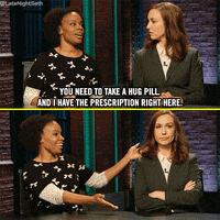 seth meyers hug GIF by Late Night with Seth Meyers