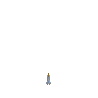 Space Shuttle Fire Sticker by Dr. Zodiak’s MoonRock