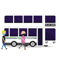 Double Decker Bus Sticker by BC Transit