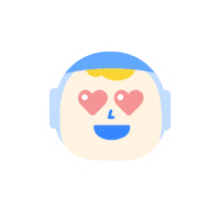 Fall In Love Astronaut Sticker by Snapask