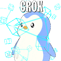 Calculate Artificial Intelligence Sticker by Pudgy Penguins