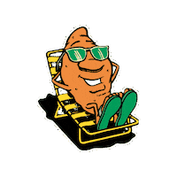 Spencer Laying Out Sticker by NC SweetPotatoes