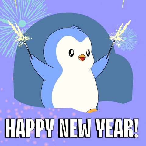 Happy New Year Celebration GIF by Pudgy Penguins