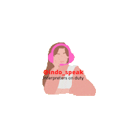 indospeak interpreter indospeak interpretersonduty remotesimultaneousinterpretation Sticker