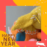 New Year Bunny GIF by TeaCosyFolk