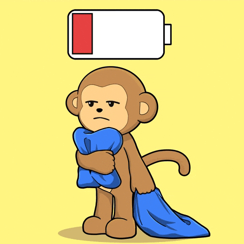 Tired Good Night GIF by Wise Monkey Meme
