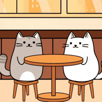 Tired White Cat GIF by MESA My Emotional Support Animal