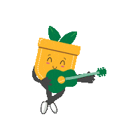 Happy Guitar Sticker by Just Dabao