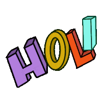 Holi Hello Sticker