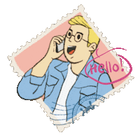 Cellamatpagi decor stamp phone call cellamatpagi Sticker