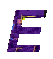 Glitch E Sticker by #BASILIO