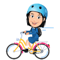 Active Schools Boy Riding Bike Sticker by Sunshine Coast Council