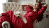 White Dog Vintage GIF