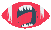 Scared Super Bowl Sticker by Yimbo