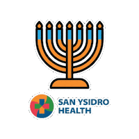 Festival Of Lights Hanukkah Sticker by San Ysidro Health