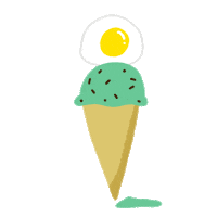egg icecream Sticker by jocelyntsaih