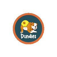 Dundies dog puppy nappy dundies Sticker