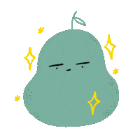 Meh Fruit Sticker by penannepaper