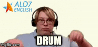 drum total physical response GIF by ALO7.com