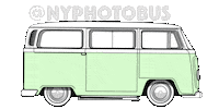 nyphotobus van volkswagen samba vw Sticker
