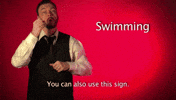 sign language swimming GIF by Sign with Robert