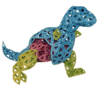 tyrannosaurus rex run Sticker by RENGEL