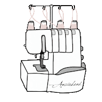 Overlock Sticker by Anziehenddarmstadt