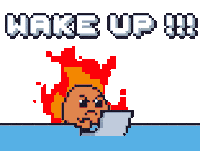 Angry Wake Up Sticker by Potatozzz by 9GAG