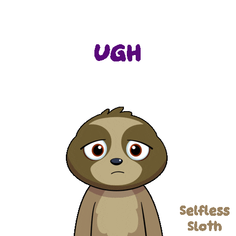 Sloth Ugh Sticker by VeeFriends