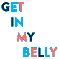 Belly Get Sticker by LuckyIronFish