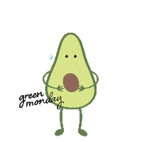 Avocado Green Monday Sticker by Adobe