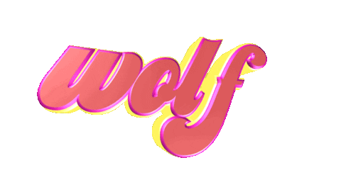 text wolf Sticker