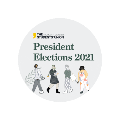 President Elections Sticker by Falmouth & Exeter Students' Union