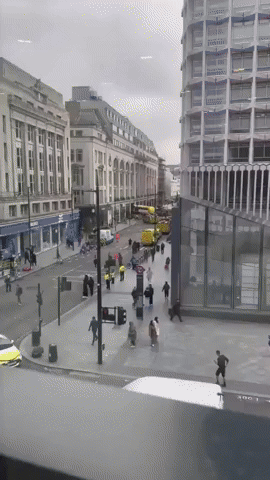 Bus Crashes Into Building on London's Busiest Shopping Street