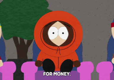 sitting kenny mccormick GIF by South Park 