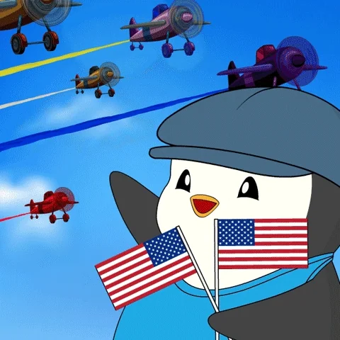 United States Usa GIF by Pudgy Penguins