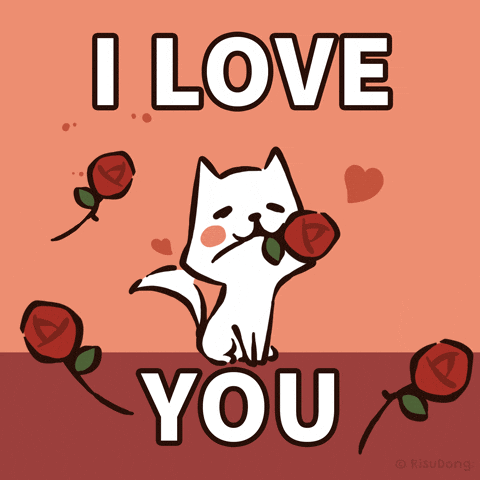I Love You Hearts GIF by RisuDong