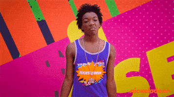 jaheem tombs shrug GIF by Kids Choice Sports 2017