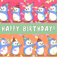Happy Birthday Dance GIF by Pudgy Penguins