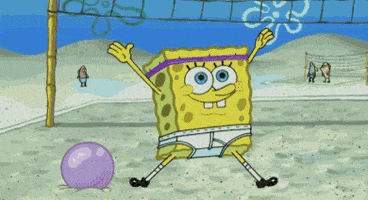 spongebob squarepants volleyball GIF