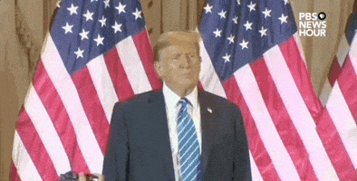Standing Donald Trump GIF by PBS NewsHour Standing Donald Trump GIF by PBS NewsHour