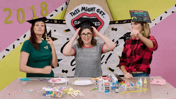 graduating grace helbig GIF by This Might Get