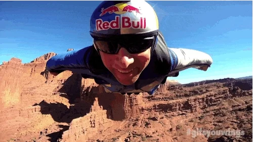 Happy Wingsuit GIF