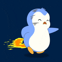 On Fire Running GIF by Pudgy Penguins