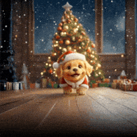 Merry Christmas Dog GIF by FirstCry Parenting