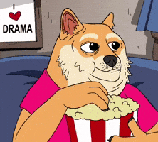 Drama Eating Popcorn GIF by Doge Pound