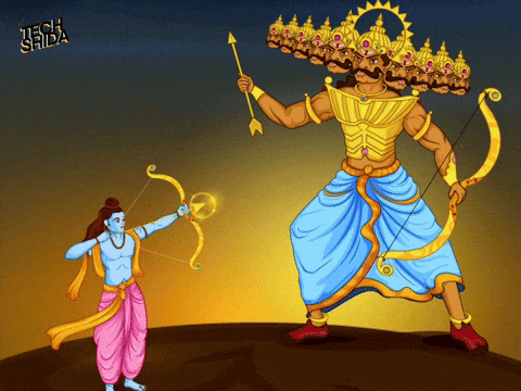 Happy Dussehra Dusshera GIF by techshida by TechShida