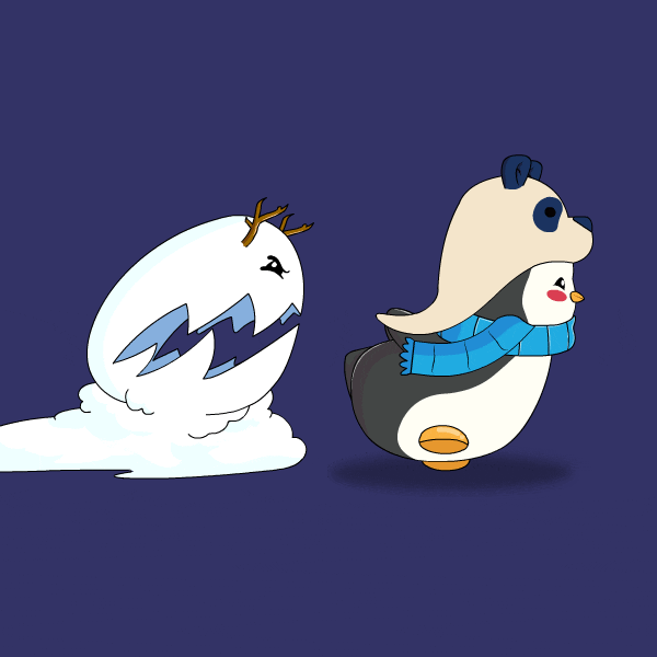 Halloween Running GIF by Pudgy Penguins